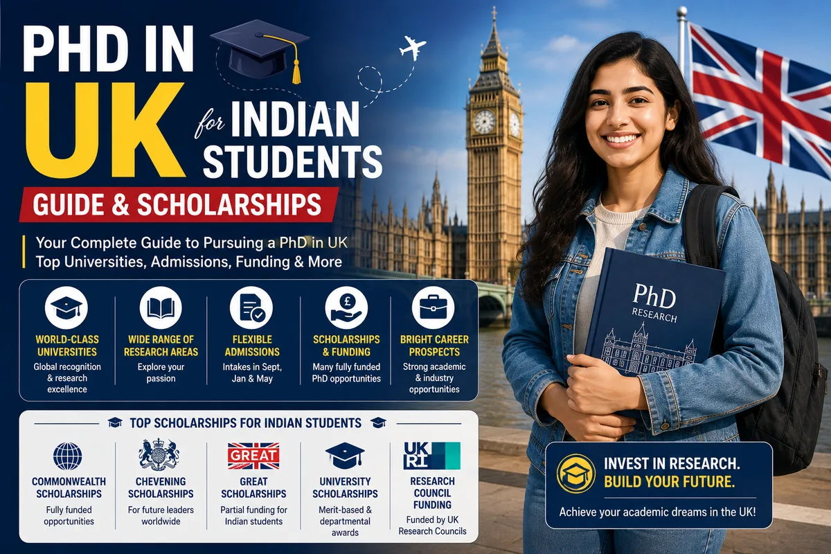 PhD in UK for Indian Students: Guide and Scholarships cover
