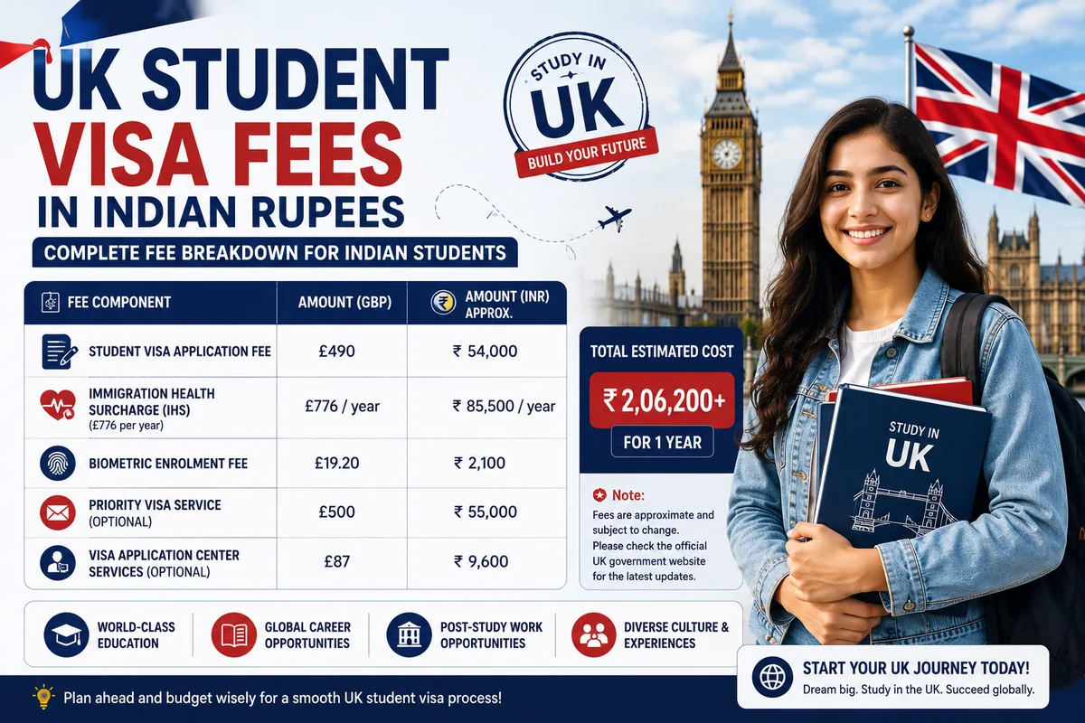 UK Student Visa Fees in Indian Rupees — cover image